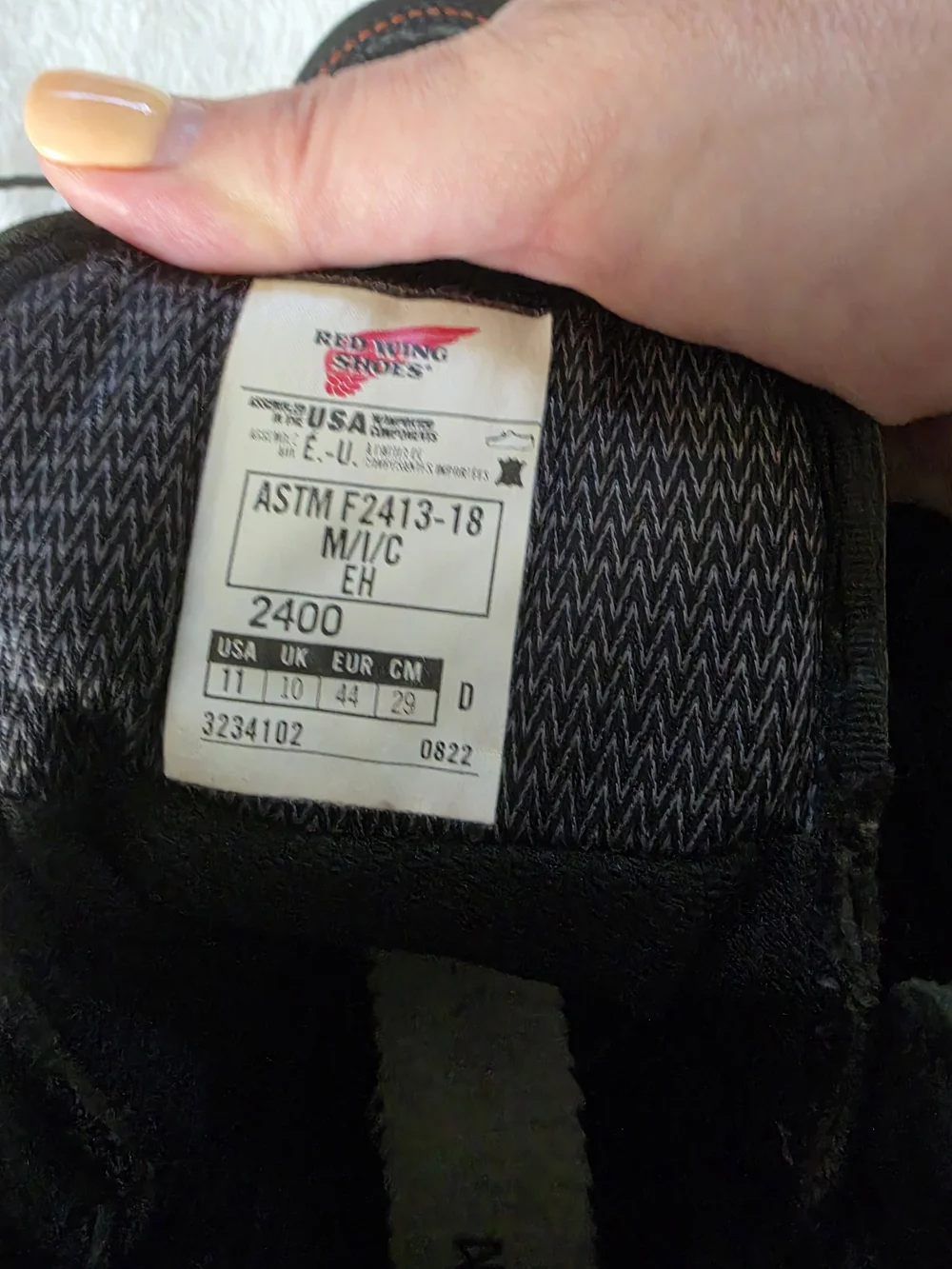 Black Red Wing Men BRNR XP 6-Inch Waterproof Safety Toe Boot (Style 2400) Sz 11